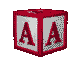 Анимированный алфавит Буквы в кубиках