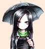 Девушка с зонтиком анимация