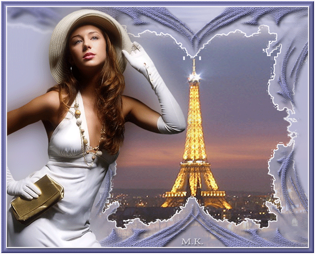 Француженка в шляпе и в белых перчатках, Париж