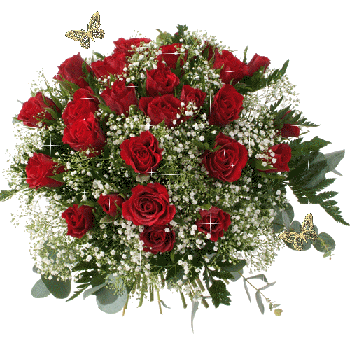 Шикарный букет из красных роз и других цветов