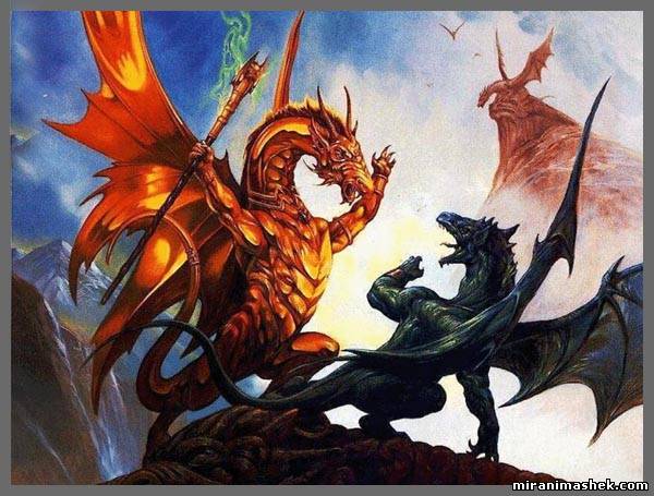 красивые Картинки, рисунки Битва драконов