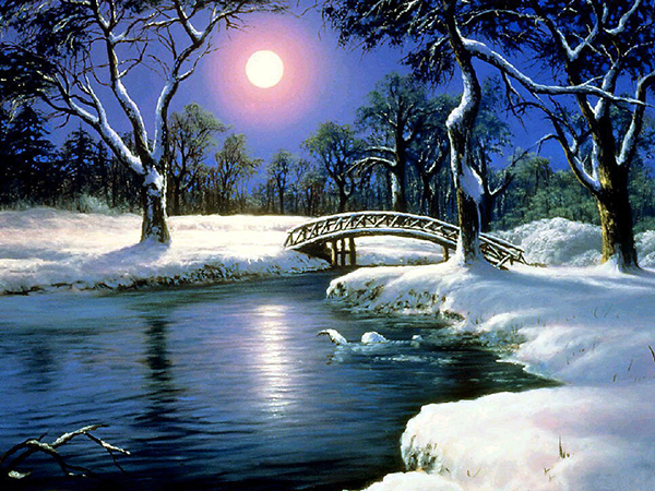 красивые Картинки зима снег Зимний пейзаж