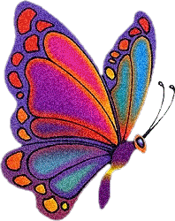 Мерцание красивой бабочки на прозрачном фоне