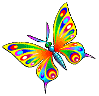 Рисованная бабочка машет крыльями, для блогов