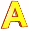 Анимированный алфавит Блик золота