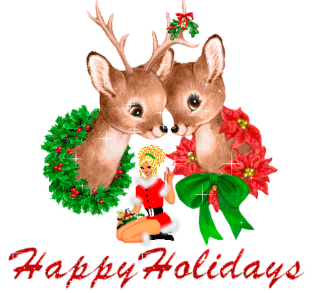 красивые Анимированные открытки Happy Holidays