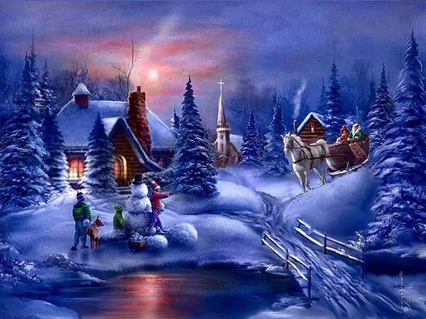 красивые Картинки, рисунки Снеговик