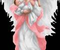 Мама ангел и её ребёнок. Любовь ангелов к детям