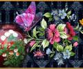 Красивая картинка-коллаж бабочки и цветов