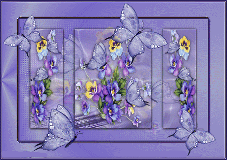 Красивая анимация Цветы и бабочки, для любимой